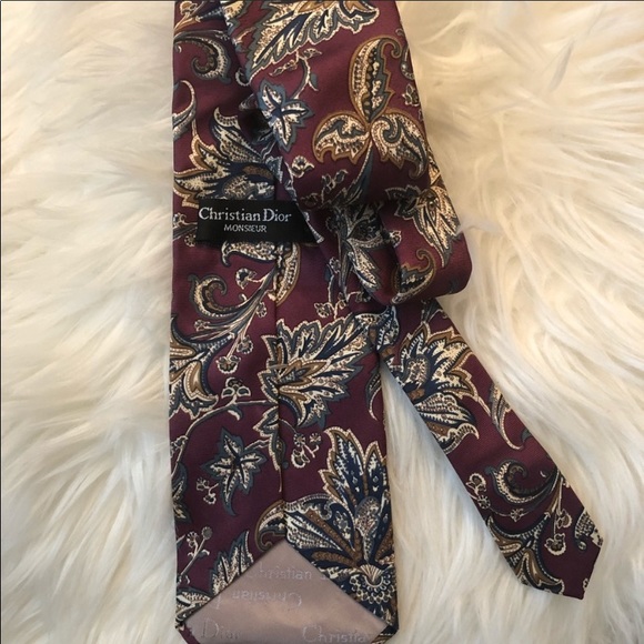 - Christian Dior MONSIEUR PAISLEY SILK TIE 
ALL SILK - Picture 6 of 9